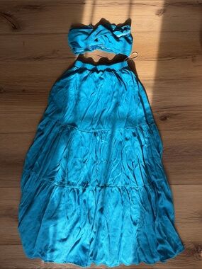 Princess Polly Blue Skirt Set
